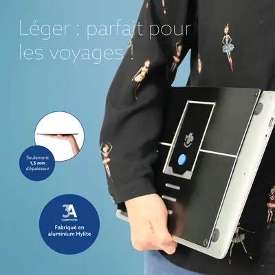 Support pour ordinateur portable R-Go Riser Attachable, réglable, intégré à votre ordinateur portabl - R-Go Tools - Autre Accessoire pour portable - visuel 7