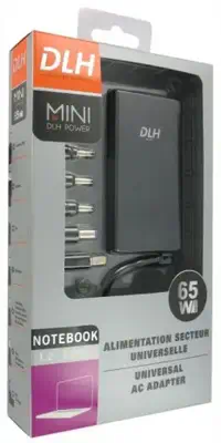 DLH ALIMENTATION SECTEUR UNIVERSELLE 65W - Format mini - Chargeur et alimentation - visuel 3