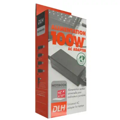 ALIMENTATION SECTEUR UNIVERSELLE 100W POUR ORDINATEUR PORTABLE - DLH - Chargeur et alimentation - visuel 1