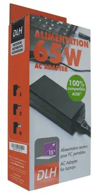 ALIMENTATION SECTEUR 65W ACER / PACKARD BELL 100% COMPATIBLE (sauf USB-C) - DLH - Chargeur et alimentation - visuel 2