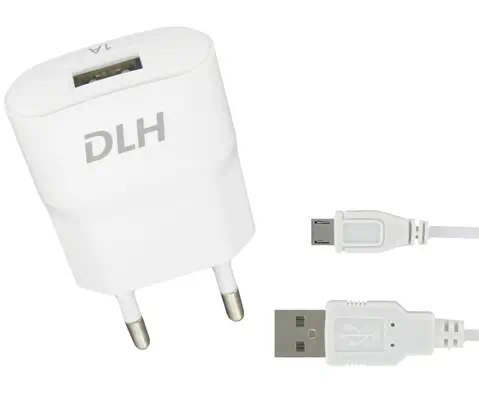 DLH CHARGEUR SECTEUR USB 5W AVEC CABLE MICRO USB - Batterie - visuel 1