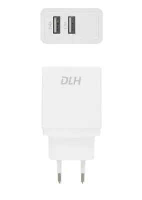 DLH CHARGEUR SECTEUR 2 PORTS USB 12W - Batterie - visuel 2