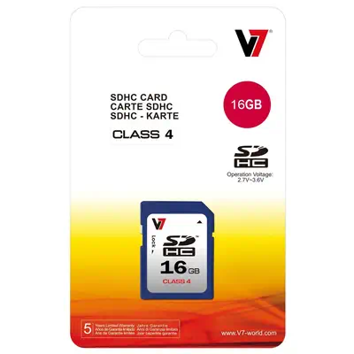 Carte SDHC V7 16 Go classe 4 - Carte Mémoire - visuel 3