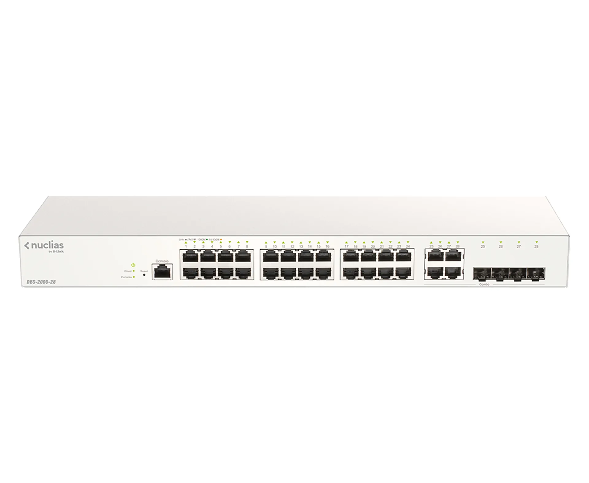 D-LINK Nuclias Switch 28xGE-ports Smart Managed incl 4x1G D-Link - visuel 1 - hello RSE - Gestion centralisée via un écran unique