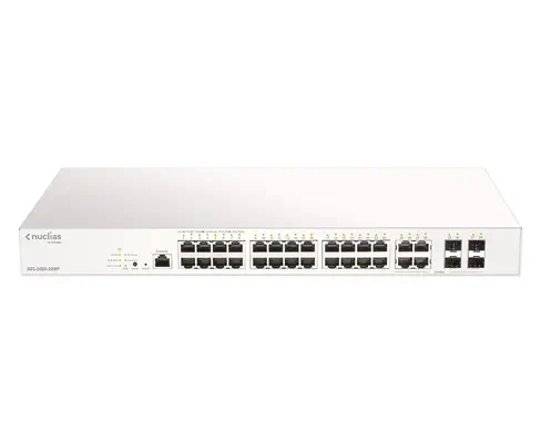 D-LINK Nuclias Switch 28xGE-ports PoE+ Smart Managed incl D-Link - visuel 1 - hello RSE - Gestion centralisée via un écran unique