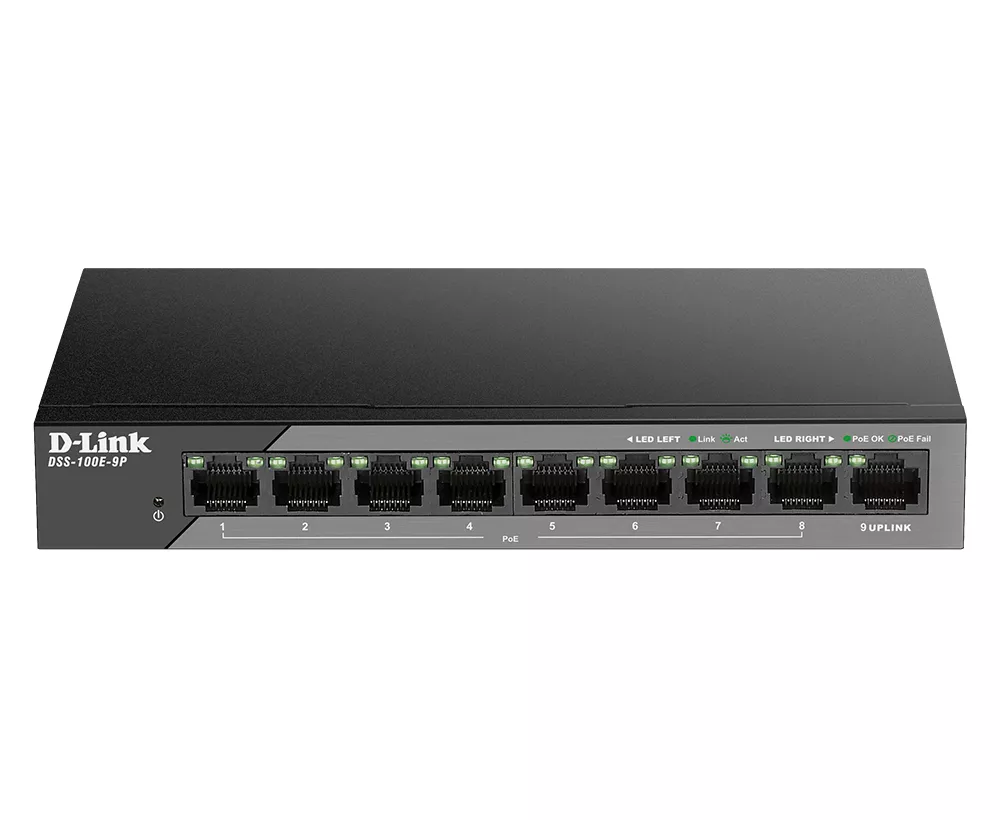 Vente Switchs et Hubs D-Link DSS-100E-9P sur hello RSE