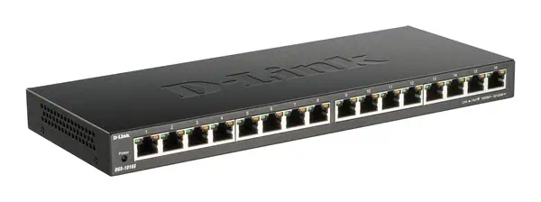 D-Link DGS-1016S Non-géré Gigabit Ethernet (10/100/1000) Noir - Switchs et Hubs - visuel 1