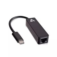 Vente Accessoire Réseau V7 Adaptateur vidéo USB-C mâle vers RJ45 mâle, noir sur hello RSE