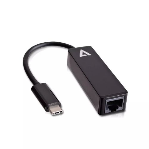 Revendeur officiel V7 Adaptateur vidéo USB-C mâle vers RJ45 mâle, noir