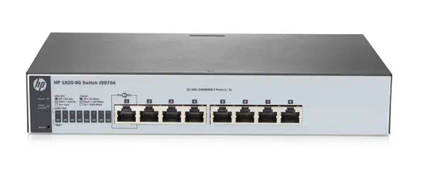 HPE 1820-8G Géré L2 Gigabit Ethernet (10/100/1000) 1U HP - visuel 1 - hello RSE - Efficacité énergétique et réduction du coût total de possession