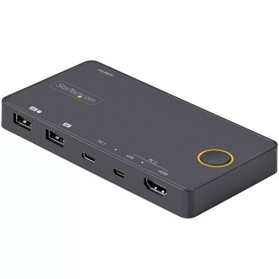 Achat StarTech.com Switch KVM Hybride 2 Ports USB-A + HDMI & USB-C - Écran Unique HDMI 2.0 4K 60Hz - Commutateur KVM Compact HDMI Desktop et/ou Laptop - Alimenté par Bus USB - Compatible Thunderbolt 3 sur hello RSE