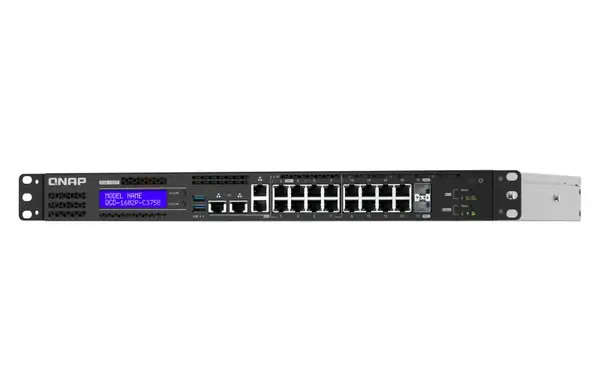 QNAP QGD-1602P-C3758-16G 8x 2.5GbE PoE ports 8x 1GbE QNAP - visuel 1 - hello RSE - Composants robustes avec Intel QAT pour des performances optimisées