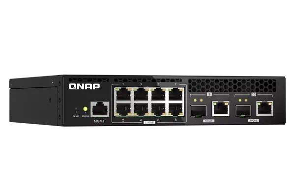 Vente QNAP QSW-M2108R-2C 8x 2.5GbE 2x 10GbE SFP+ NBASE QNAP au meilleur prix - visuel 2