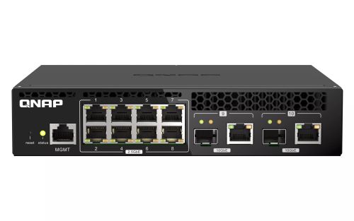 Achat Switchs et Hubs QNAP QSW-M2108R-2C 8x 2.5GbE 2x 10GbE SFP+ NBASE-T Combo web managed sur hello RSE