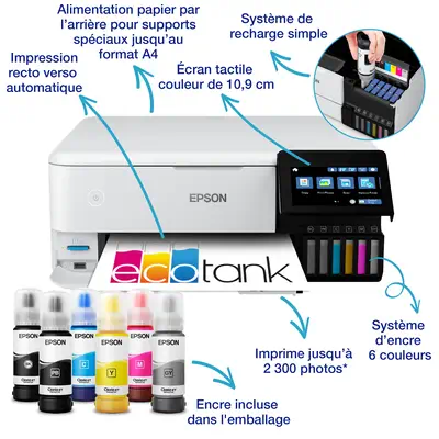 Epson EcoTank ET-8500 - Multifonctions Jet d'encre - visuel 7