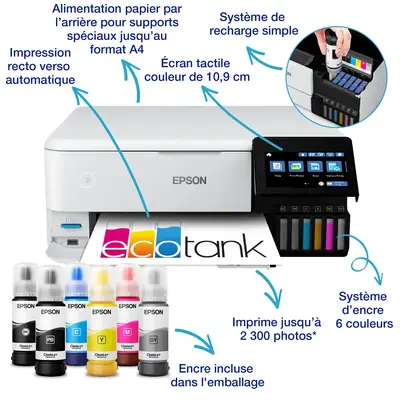 Epson EcoTank ET-8500 - Multifonctions Jet d'encre - visuel 7