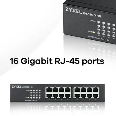 Zyxel GS1100-16 Non-géré Gigabit Ethernet (10/100/1000) - Switchs et Hubs - visuel 8