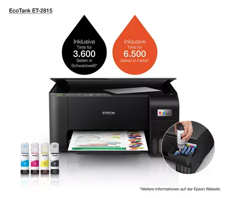 Epson EcoTank ET-2815 Jet d'encre A4 5760 x Epson - visuel 1 - hello RSE - Application Epson Smart Panel