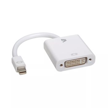 Vente Câble pour Affichage V7 Adaptateur vidéo Mini-DisplayPort mâle vers DVI-D mâle, blanc
