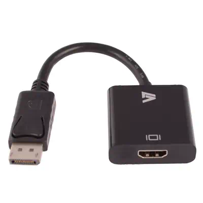Vente Câble pour Affichage V7 Adaptateur vidéo DisplayPort mâle vers HDMI femelle, noir sur hello RSE