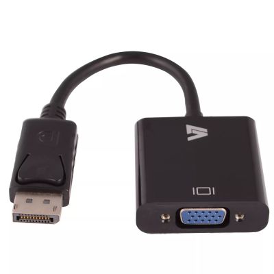 Vente V7 Adaptateur vidéo DisplayPort mâle vers VGA femelle, noir au meilleur prix