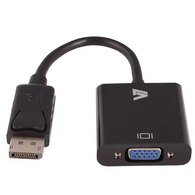 V7 Adaptateur vidéo DisplayPort mâle vers VGA femelle, noir - Câble pour Affichage - visuel 1