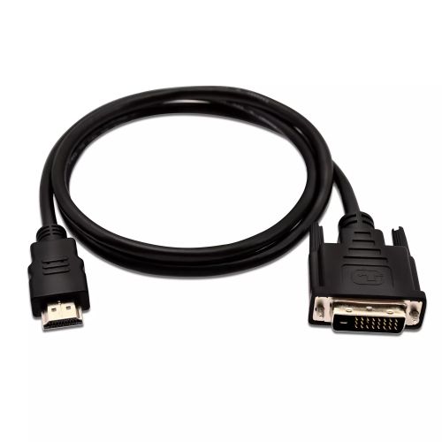 Revendeur officiel Câble pour Affichage V7 HDMI (m) vers DVI-D Dual Link (m), 1 mètre, 3,3 pieds – Noir