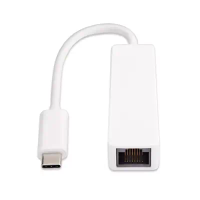 Revendeur officiel V7 Adaptateur USB-C (m) vers Ethernet (f), blanc