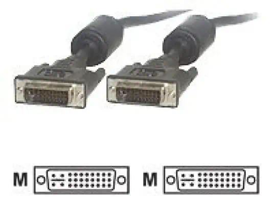 Câble DVI-I mâle / DVI-I mâle dual link (24+5) - 2m MCL - Câble pour Affichage - visuel 1