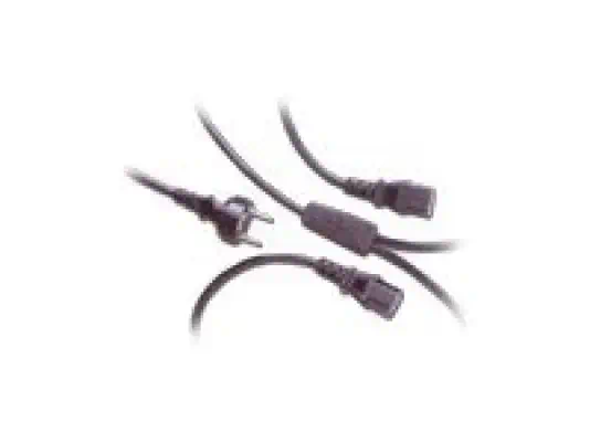 MCL - Cordon secteur 2 Pôles + Terre / 2 x IEC C13 - 2m - Câbles d'alimentation - visuel 1