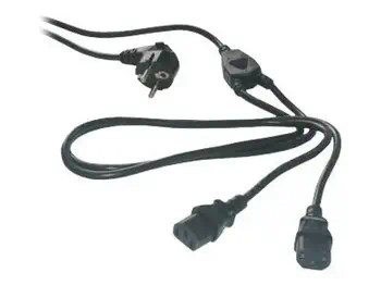 MCL Cordon secteur double 2 x IEC femelle-3m livraison gratuite