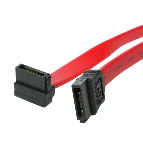 Achat Câble divers StarTech.com Câble SATA Serial ATA - 46 cm - 18 pouces - Rouge - 1 Connecteur Angle Droit Coudé