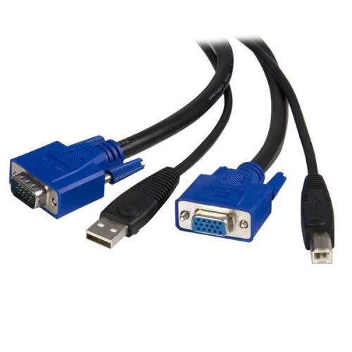 Revendeur officiel Switchs et Hubs StarTech.com Câble pour Switch KVM VGA avec USB 2 en 1