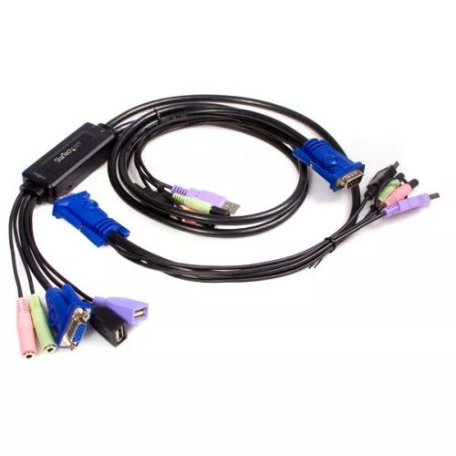 Revendeur officiel Switchs et Hubs StarTech.com Câble Commutateur KVM 2 Ports VGA, USB et