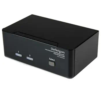 Revendeur officiel Commutateur KVM USB et double DVI à 2 ports avec audio et hub USB 2.0