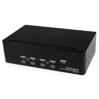 Switch KVM USB 2 Ecrans DVI pour 4 Ordinateurs avec Audio - Commutateur KVM - StarTech - Switchs et Hubs - visuel 2