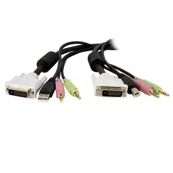 Achat Câble divers StarTech.com Câble de commutateur KVM DVI-D Dual Link USB 4 en 1 de 3 m avec audio et microphone sur hello RSE