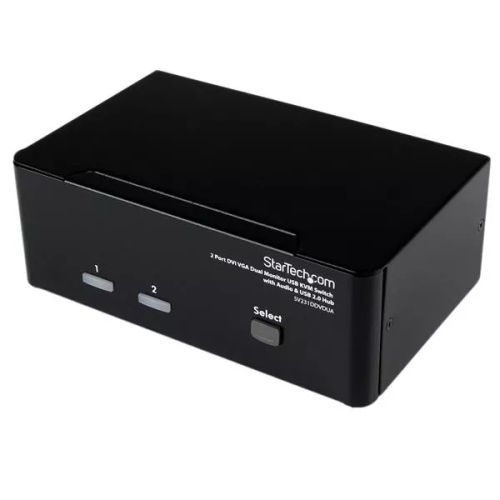 Vente StarTech.com Switch KVM USB 2 ports DVI VGA avec audio - Commutateur concentrateur USB 2.0 au meilleur prix
