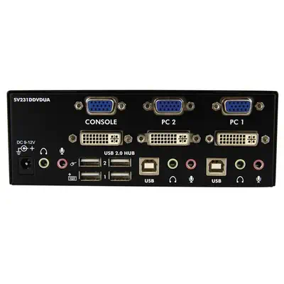 Switch KVM USB 2 ports DVI VGA avec audio - Commutateur concentrateur USB 2.0 - StarTech - Switchs et Hubs - visuel 3