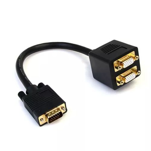 Vente StarTech.com Câble répartiteur vidéo VGA de 30cm - 1x VGA (Mâle) vers 2x VGA (Femelle) - Noir au meilleur prix