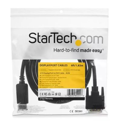 Vente StarTech.com Câble Adaptateur DisplayPort vers DVI de 1,8 StarTech.com au meilleur prix - visuel 6
