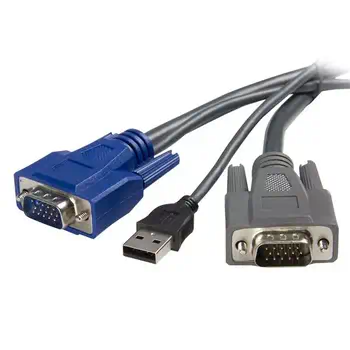 Revendeur officiel Câble USB StarTech.com Câble KVM ultrafin 2 en 1 USB VGA - 3 m