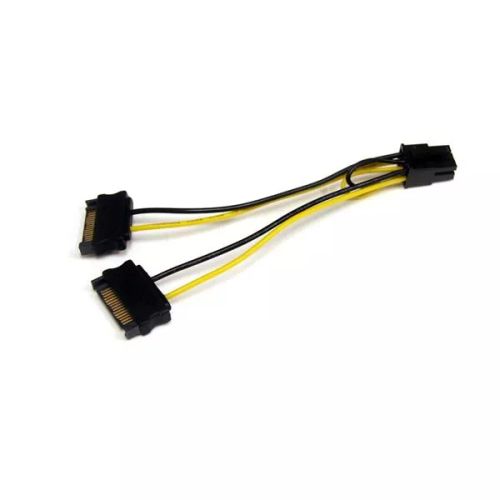 Vente StarTech.com Câble adaptateur d'alimentation SATA vers carte vidéo PCI Express 6 broches de 15 cm au meilleur prix
