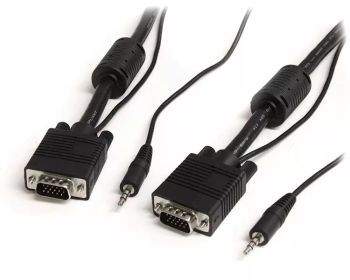 Vente Câble pour Affichage StarTech.com Câble vidéo coaxial pour écran VGA haute résolution 2 m avec audio HD15 M/M