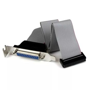 Revendeur officiel Câble divers StarTech.com Câble adaptateur de carte mère à faible encombrement avec port parallèle, 40 cm, avec support – DB25 (F) vers IDC26
