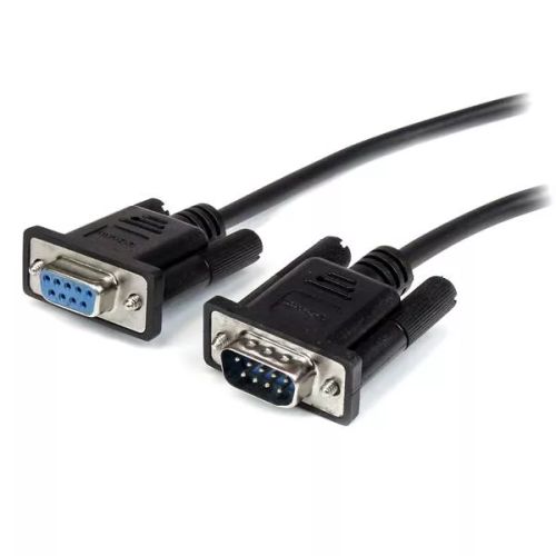 Vente StarTech.com Câble série DB9 RS232 noir en liaison directe 50 cm - M/F au meilleur prix