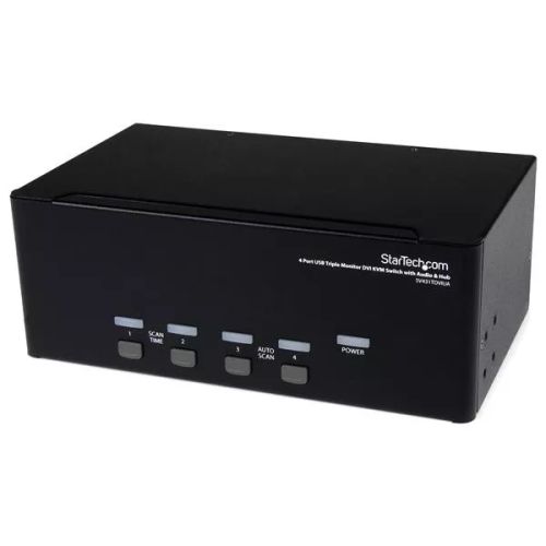 Achat StarTech.com Switch Commutateur KVM USB 4 ports Sortie Vidéo DVI, Audio HUB USB 2.0 3 Écrans - 4 PC - 0065030847476