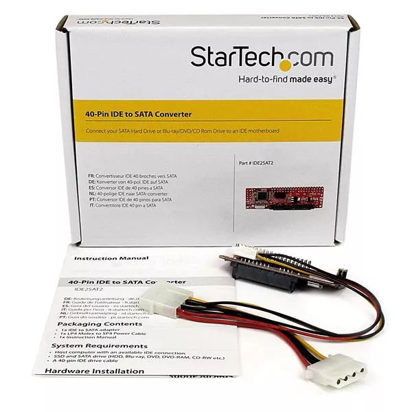 Vente StarTech.com Adaptateur IDE 40 pin PATA vers SATA StarTech.com au meilleur prix - visuel 4