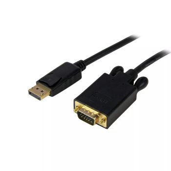 Revendeur officiel Câble pour Affichage StarTech.com Adaptateur DisplayPort vers VGA - Câble Display Port Mâle VGA Mâle 1920x1200 - Noir 4,5m