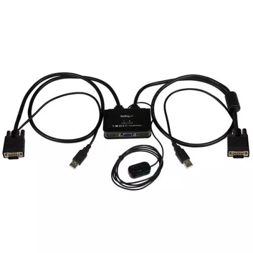 Vente Switchs et Hubs StarTech.com Switch KVM USB VGA à 2 ports - Commutateur KVM alimenté par USB avec câbles et commutateur à distance sur hello RSE